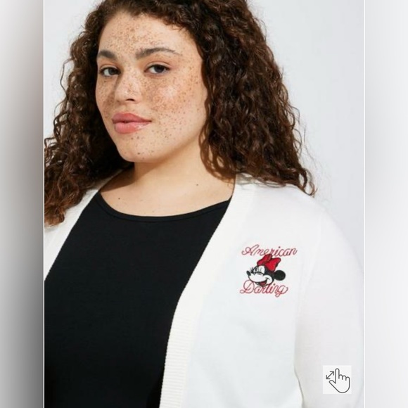 NWT-Torrid/Disney Minnie Mouse Americana 3/4 sleeve shrug sweater size 4X 5X - Picture 2 of 10